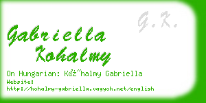 gabriella kohalmy business card